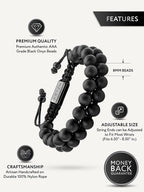 Black Onyx Beaded Bracelet - Morocco