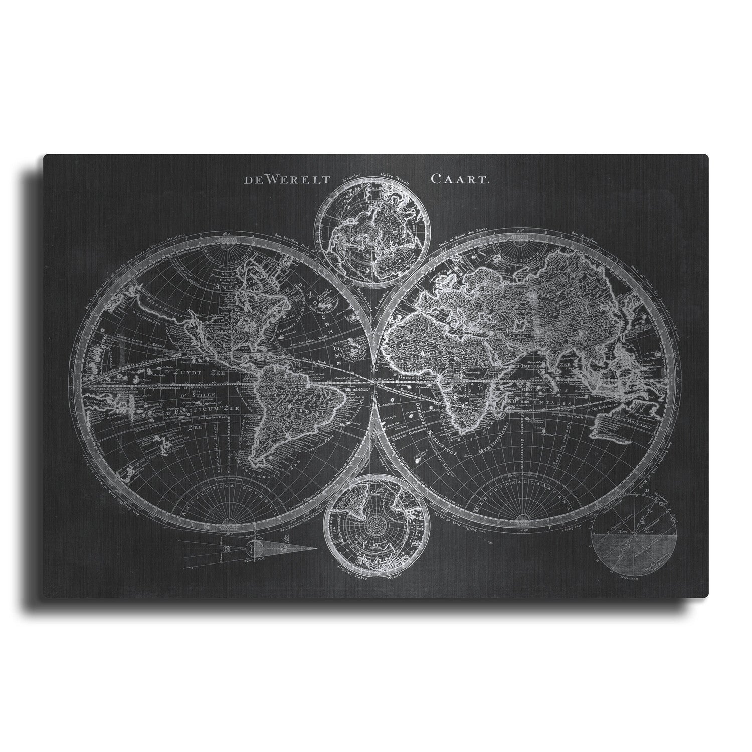 Charcoal World Map