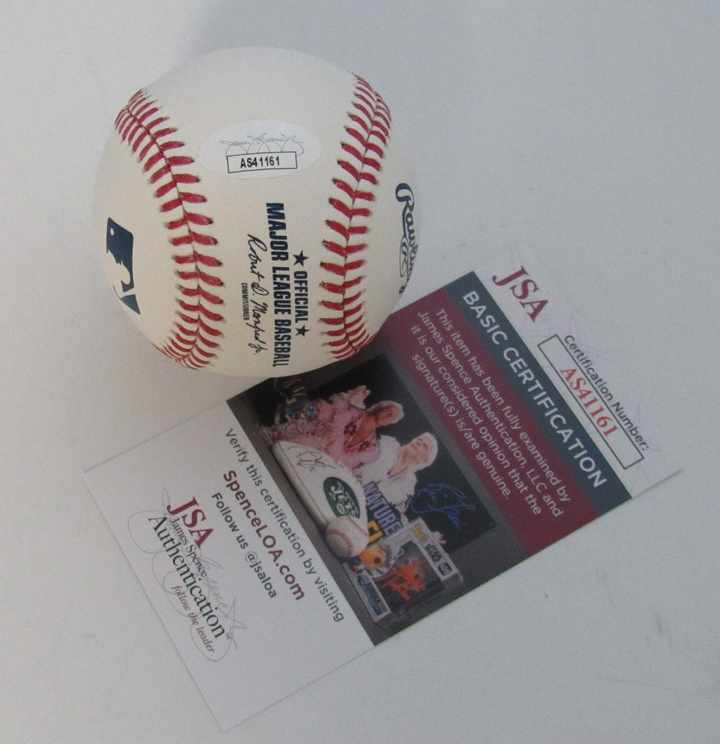 Denny McLain Autographed/Inscribed OML Baseball Tigers JSA 189359