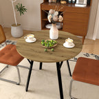 Round Dining Table - Rustic Brown