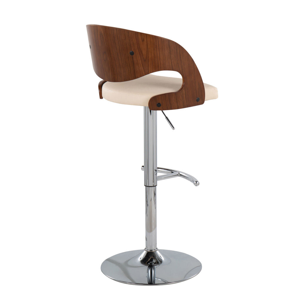 Pino - Mid Century Modern Adjustable Barstool & Swivel (Set of 2)