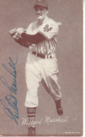 Willard Marshall New York Giants Signed/Auto 1947-1966 Exhibit Postcard 166976