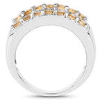 3.08 Carat Genuine Citrine .925 Sterling Silver Ring
