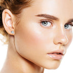 Cubic Zirconia Round Silver Stud Earrings Set Of 2 Stainless Steel Jewelry Men Women