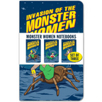 3PK Monster Women Notebook Journals Note Pad GIRL POWER! - Archie McPhee