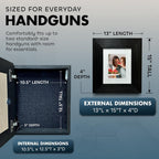 Handcrafted Wooden Black Picture Frame Hidden Firearm Storage For Home