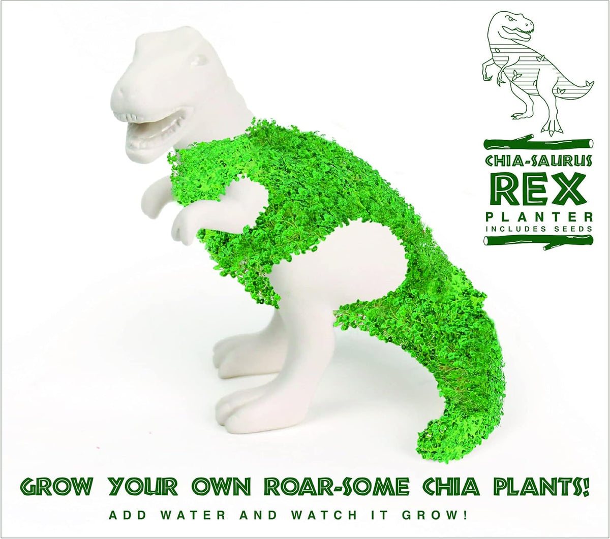 T-Rex Dinosaur Ceramic Planter - Sprouting Chia Pet Plant Pot - Gift Republic