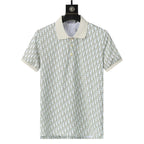 Dior Geometric Green T-Shirt With Collar