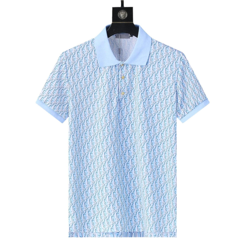 Dior Light Blue T-Shirt With Collar