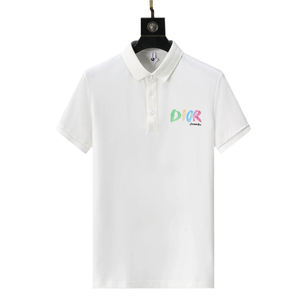 Dior White T-Shirt With Collar