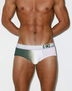 Dip Dye Mid Rise Brief Lilac Green