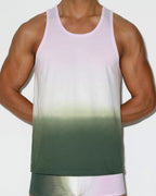 Dip Dye Relaxed Tank Lilac Green