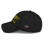 Aviator wings distressed dad hat — embroidered pilot cap, gift for pilots and aircrew
