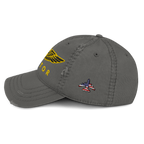 Aviator wings distressed dad hat — embroidered pilot cap, gift for pilots and aircrew