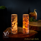 Divina Claire Onyx Table Lamp Pair #1