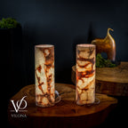 Divina Claire Onyx Table Lamp Pair #1