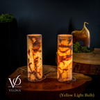 Divina Claire Onyx Table Lamp Pair #1