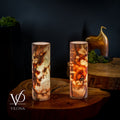 Divina Claire Onyx Table Lamp Pair #1