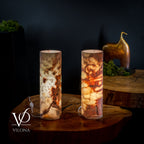 Divina Claire Onyx Table Lamp Pair #1