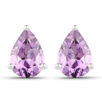 1.25 Carat Genuine Amethyst .925 Sterling Silver Earrings