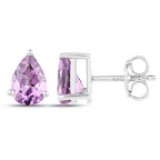1.25 Carat Genuine Amethyst .925 Sterling Silver Earrings