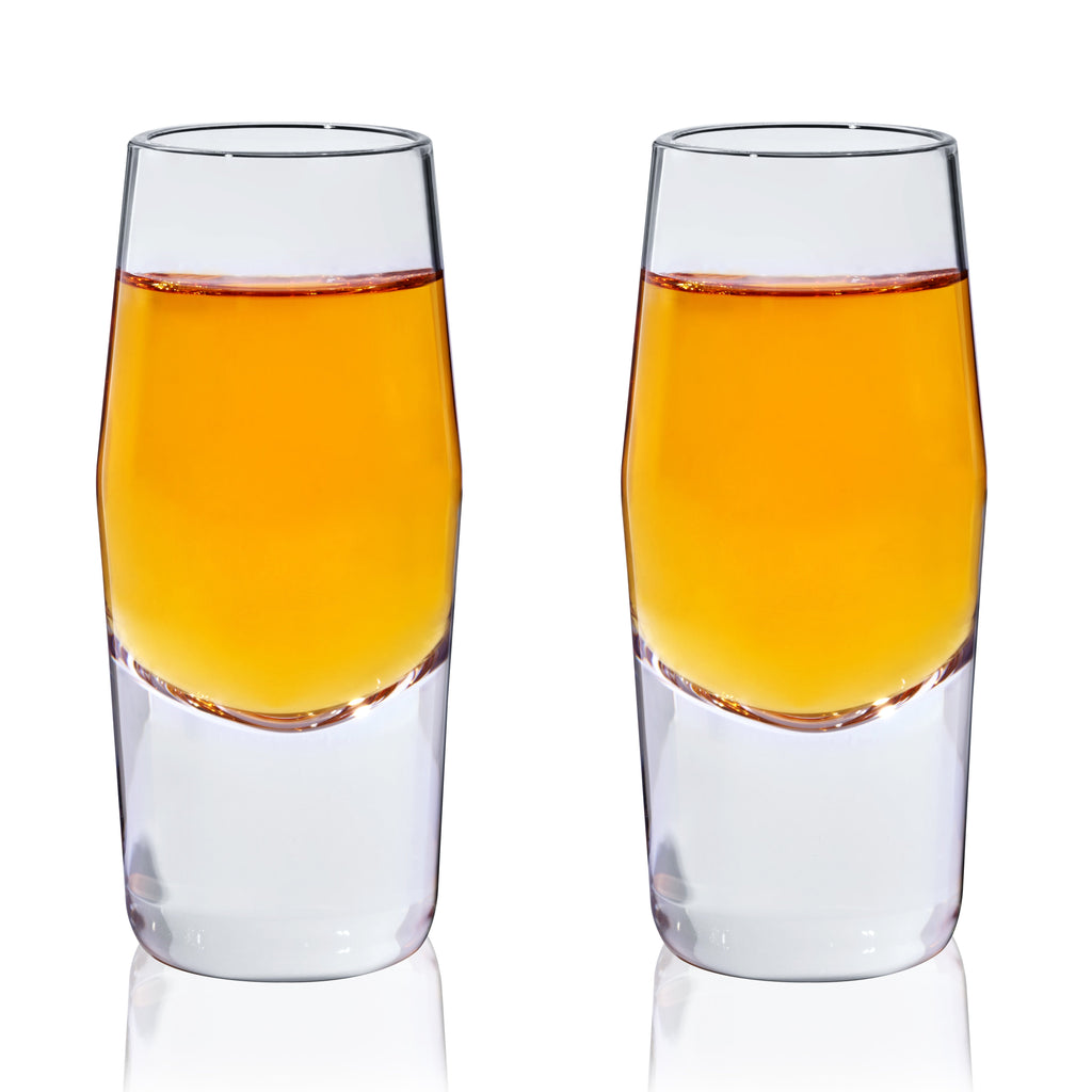 Raye Heavy Base Crystal Shot Glasses Set of 2