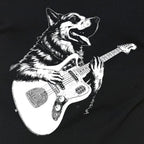 Dog Playing Guitar Men's Tshirt- Funny Canine Musician Apparel, Rock and Roll Clothing, Music Tee