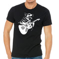 Dog Playing Guitar Men's Tshirt- Funny Canine Musician Apparel, Rock and Roll Clothing, Music Tee