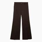 Dolce&Gabbana Brown Flared Cotton Trousers