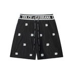 Dolce Gabbana Knit Basketball Shorts 'Black/White'