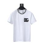 Dolce & Gabbana T-Shirt Without Collar 'White & Black'