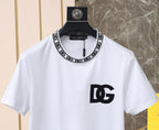 Dolce & Gabbana T-Shirt Without Collar 'White & Black'