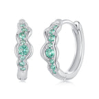 925 Sterling Silver Pave Setting CZ Earrings for Women