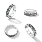 925 Oxidized Silver 0.5cm Ring