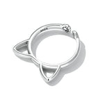 925 Sterling Silver Oxidized Paw Design Ring