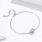 925 Sterling Silver & Platinum Plated CZ Bracelet for Women