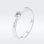 925 Sterling Silver Ring for Women Size 6.0 with Pavé Setting CZ