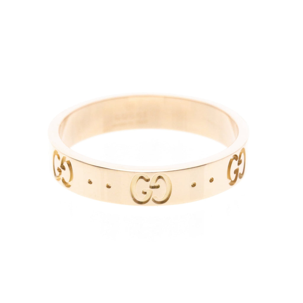 Gucci Icon Ring — Pink Gold, Same Bold Logo