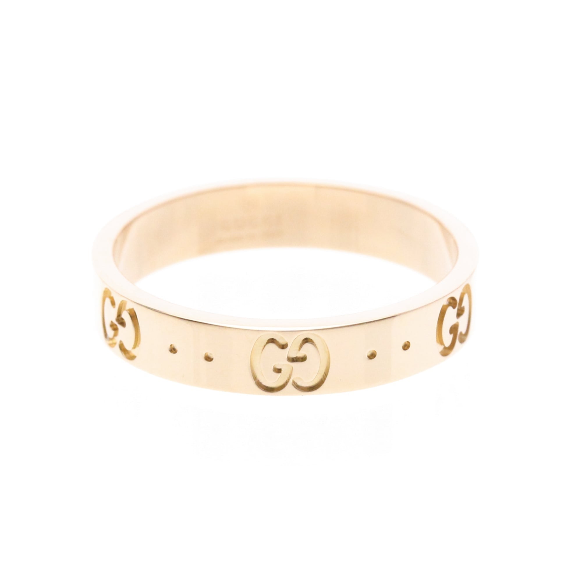 Gucci Icon Ring — Pink Gold, Same Bold Logo