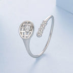 925 Sterling Silver Ring with Pavé Setting CZ, Width 0.11-0.72cm, for Women