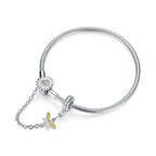 925 Sterling Silver Adjustable Length 17cm Bracelet for Women