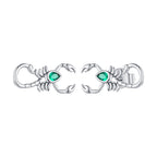 925 Sterling Silver Earrings with Pavé Setting CZ and Oxidized Finish for Women