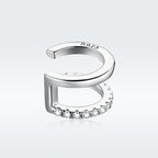 925 Sterling Silver Plated Platinum CZ Earrings for Women