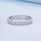 925 Sterling Silver Ring with Pavé Setting CZ for Women Size 6.0