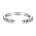 925 Sterling Silver White Gold Plated Size E Moissanite Ring for Women