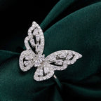 925 Sterling Silver White Gold Plated 1.9mm CZ Pavé Setting Ring Size 7 for Women