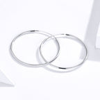 925 Sterling Silver Plated Platinum Earrings 3cm for Women