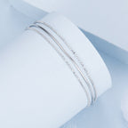 925 Sterling Silver & White Gold Plated Bracelet