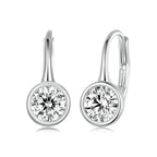 925 Sterling Silver 0.50 Carat Moissanite Earrings for Women