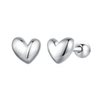925 Sterling Silver Plated Platinum 5mm Earrings for Women